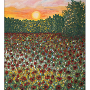 Aftensol over valmuemark Plakat A4 Aftensol over valmuemark - Plakat